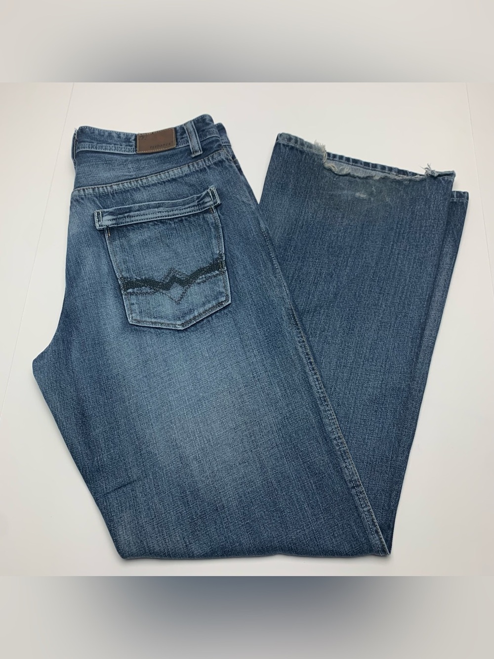 Vintage Flypaper Jeans Y2k Baggy Bootcut Blue Denim Pants Mens Size 34